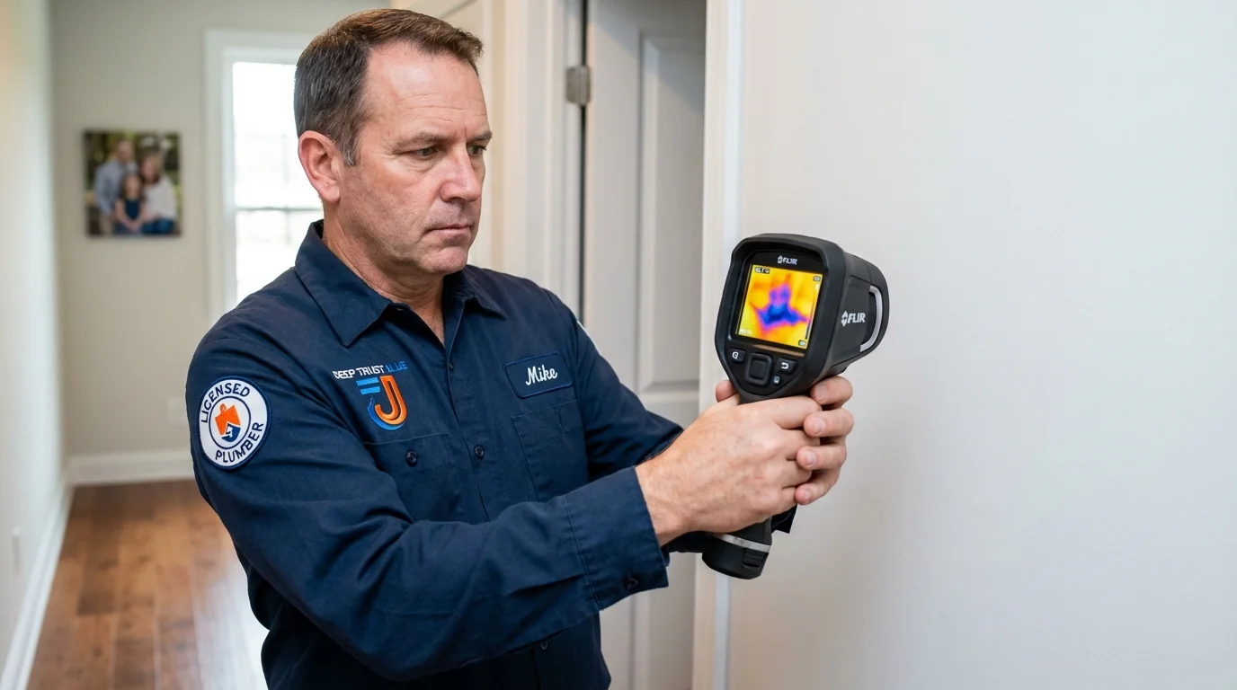 Thermal imaging leak detection by Johns Plumbing LLC in Hoisington